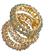 Blu Bijoux Pearl Drop Stretch Bangle