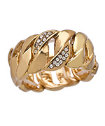 Blu Bijoux Crystal Stretch Band Ring