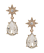 Blu Bijoux Starburst Crystal Drop Earrings