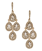Blu Bijoux Crystal Teardrop Chandelier Earrings