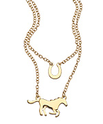Blu Bijoux Horse Charm Necklace