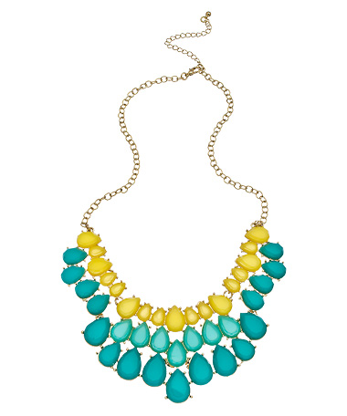 Blu Bijoux Turquoise Teardrop Bib Necklace