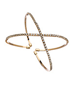 Blu Bijoux Crystal Criss Cross Cuff Bracelet