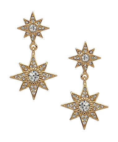 Blu Bijoux Starburst Double Drop Earrings