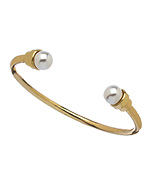 Blu Bijoux Open Pearl Bangle