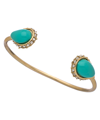 Blu Bijoux Turquoise Teardrop Cabochon Cuff