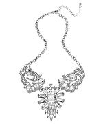 Blu Bijoux Silver Fantasy Bib Necklace