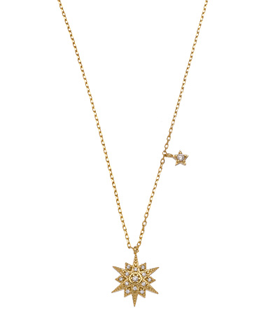 Blu Bijoux Gold Estrella Star Necklace