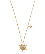 Blu Bijoux Gold Estrella Star Necklace