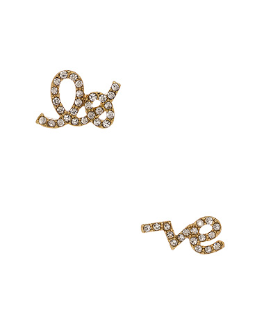 Blu Bijoux Crystal Love Studs