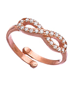 Sparkling CZ Infinity Ring