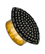 Blydesign Gunmetal Marquise Ring