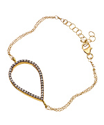 Brace Yourself LA Champagne Diamond Teardrop Bracelet