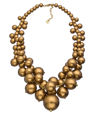 Carolee A Pearl Affair Gold Cluster Necklace