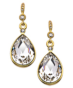 Carolee Gold and Crystal Royal Redeux Teardrop Earrings