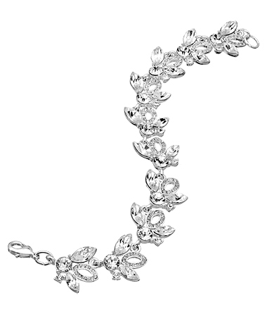 Carolee Silver and Crystal Royal Redeux Spray Bracelet