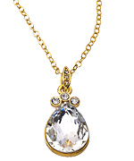 Carolee Gold and Crystal Royal Redeux Teardrop Pendant Necklace