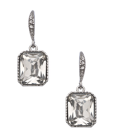 Carolee Regal Reflection Crystal Drop Earrings