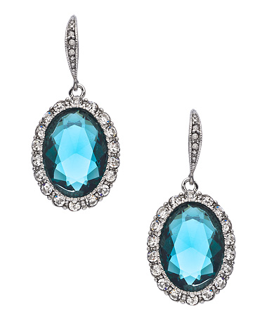 Carolee Regal Reflection Oval Drop Earrings