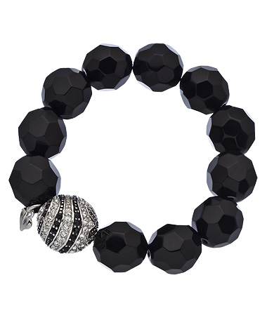 Carolee Night Vision Pave Ball Stretch Bracelet