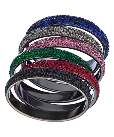ABS Pave Crystal Shimmer Bangle