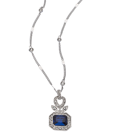 Carolee Regal Reflection Sapphire Pendant Necklace