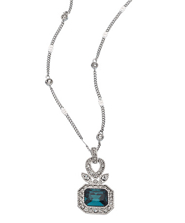 Carolee Regal Reflection Teal Pendant Necklace