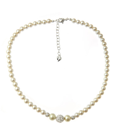 Carolee Crystal Charmed Pearl Necklace