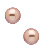 Carolee Gold and Large Pearl Stud Earrings