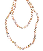 Carolee Gold Multi-color Pearl and Crystal Long Necklace