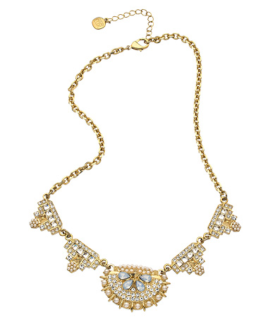 Carolee Crystal Geometric Station Necklace