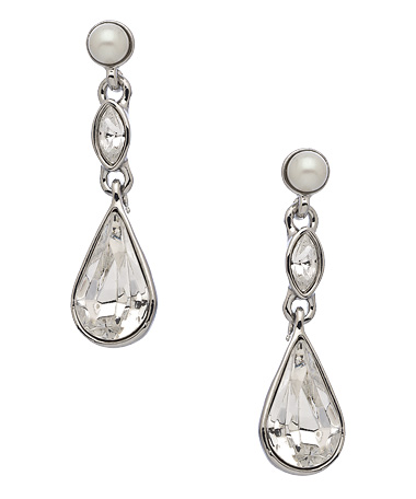 Carolee Crystal Teardrop Dangle Earrings