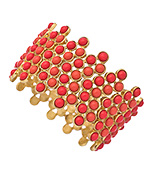 Carolee Coral Beaded Stretch Bracelet