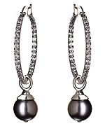 Catherine Canino Detachable Pearl Hoop Earrings
