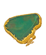 Charlene K Emerald Agate Quartz and Gold Ring