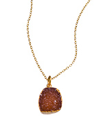 Charlene K Champagne Druzy Pendant Necklace