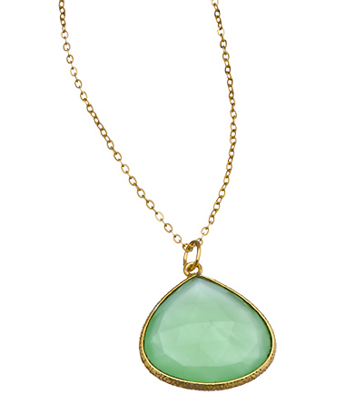 Charlene K Green Chalcedony Pendant Necklace