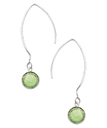 Charlene K Open Oval with Green Chalcedony Earrings