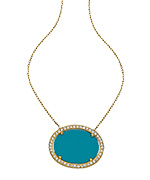 Charlene K Round Gemstone Necklace