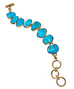 Charles Albert Gold and Turquoise Sleeping Beauty Bracelet