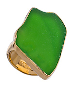 Charles Albert Gold and Recycled Glass Ring