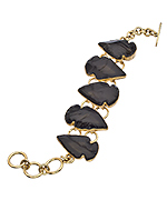 Charles Albert Obsidian Arrowhead Bracelet