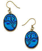 Charles Albert Blue Abalone Dangle Earrings