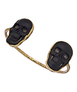 Charles Albert Alchemia Obsidian Skull Bangle