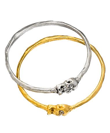 Claudia Rowe Skull Bangle Bracelet