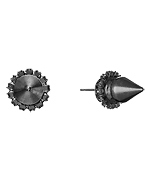 Courtney Lee Collection Gunmetal Eve Crystal Spike Stud Earrings