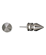 Courtney Lee Collection Silver Rex Spike Stud Earrings
