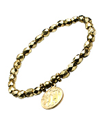 Danielle Stevens Monogram Gold Plated Czech Crystal Bracelet