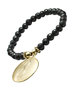 Danielle Stevens Pyrite Beaded Charm Bracelet