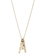 Danielle Stevens Gold Name Game Hanging Pendant Necklace